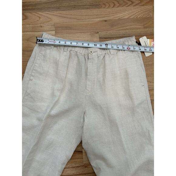 NWT Tommy Bahama Relax Natural Linen On The Beach Wide-Leg Pant Size Large $98 - Picture 7 of 11